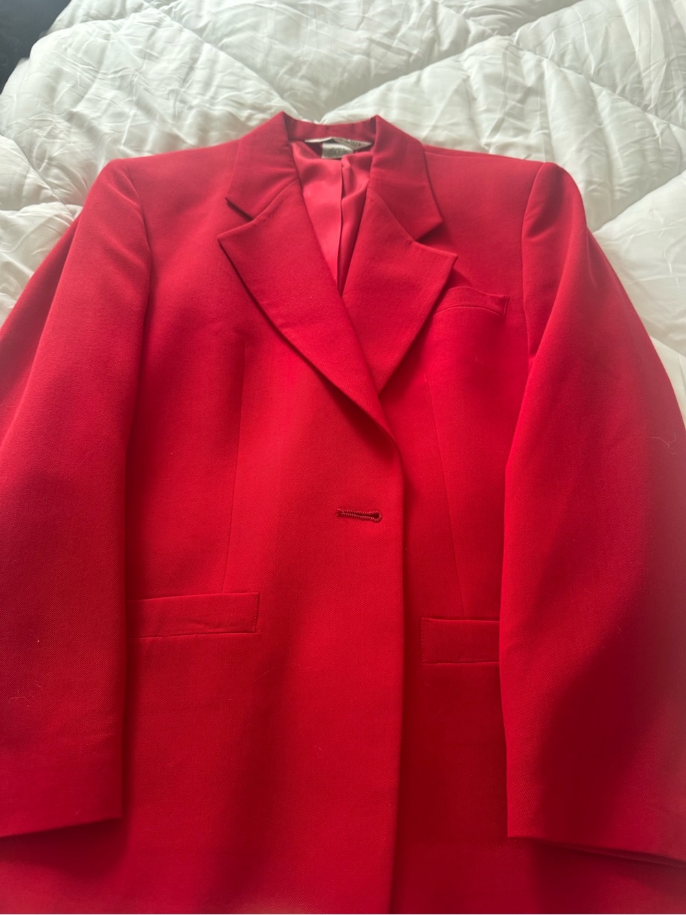 Austin Reed Vibrant Red Single-Button Blazer Coat